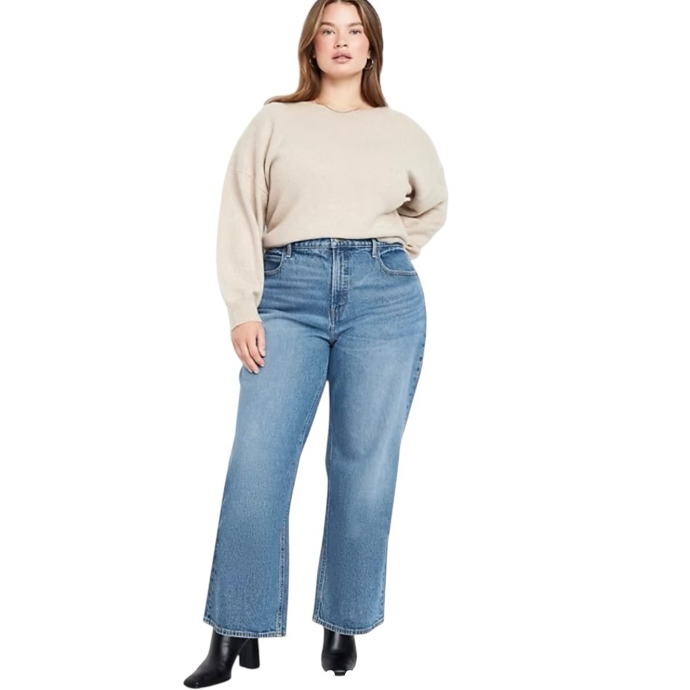 Old Navy Extra High Rise Curvy Wide Leg Jeans Women’s Petite Size 16P